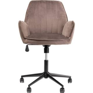 👉 Bureaustoel grijs velvet draaibaar onderhoudsproducten stof landelijk Kare Design Marisa 4025621862239