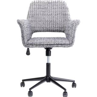 👉 Bureaustoel grijs polyester draaibaar onderhoudsproducten stof landelijk Kare Design Marianne 4025621862253