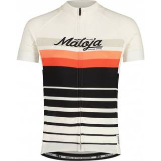 👉 Maloja - Kid's Porteinb. - Fietsshirt maat XL, wit/zwart