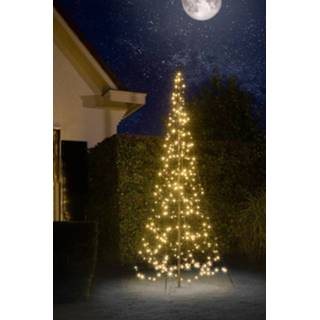 👉 Kerstboom wit Fairybell licht 300CM, 320 LED warm wit, met mast en bodemkruis 8718781479060