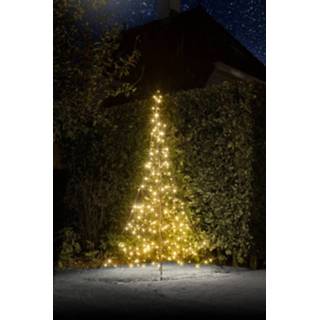 👉 Kerstboom wit Fairybell licht 200CM, 240 LED warm wit, met mast en bodemkruis 8718781479053