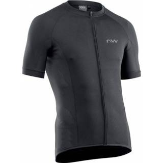 👉 Northwave - Force Full Zip Jersey Short Sleeve - Fietsshirt maat 4XL, zwart