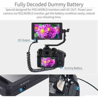 👉 Feelworld FW50 dummy battery A6500 A7 to DC 8718485908316