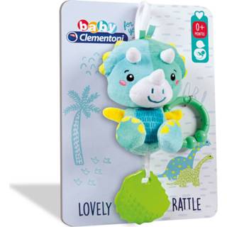 👉 Rammelaar groen blauw pluche One Size Color-Blauw Clementoni Dino junior 25 cm groen/blauw 8005125173532