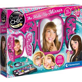 👉 Organizer kunststof One Size Color-Roze meisjes Clementoni make-up Crazy Chic 2-delig 8005125185412
