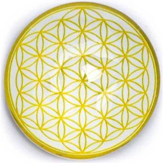 👉 Decoratie bloem polyresin goudkleur Magneet des Levens - 4 cm 8720512972320