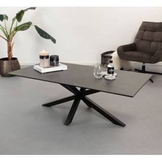 👉 Salontafel zwart keramiek Sohome 'Parker' Keramiek, 130 x 70cm, kleur 5713941128577