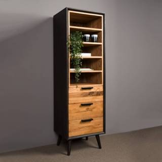 👉 Tower Living Boekenkast Bresso Eiken, 174 x 55 cm - Hout