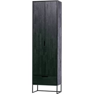 👉 WOOOD Opbergkast Silas 210 x 60cm - Zwart