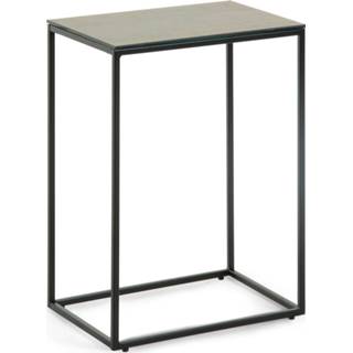 👉 Bijzettafel bruin keramiek blad van Kave Home 'Rewena' 30 x 45cm, kleur 8433840529240