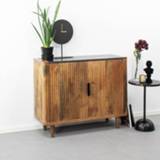 👉 Eleonora Dressoir Carter Mangohout en marmer, 105cm - Zwart