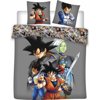 👉 Dekbedovertrek grijs katoen One Size Color-Grijs Dragon Ball Z 240 x 220 cm 5407007982240