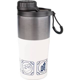 👉 RVS One Size Color-Wit wit blauw Rubytec isolatiebeker Bigshot 350 ml RVS/polypropeen wit/blauw 8717729777077