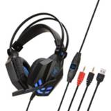 👉 Headset zwart blauw active SOYTO SY850MV Lichtgevende gamingcomputer voor pc (zwart blauw)