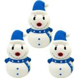 👉 Ornament blauw active 3 stks TTPU1281 Slow Rebound speelgoed kerst sneeuwpop decoratie ornamenten (blauw)