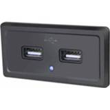 👉 Autolader blauw active 12V24V Route Bus Dual USB Opladen Invoer (blauw licht)