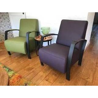 👉 Leren fauteuil leer groen glory, groenpaars leer, groenepaarse stoel 8719128972176