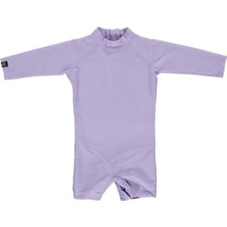 👉 Zwempak lavendel lila meisjes baby's UV baby zwempakje lange mouwen - Lavender Ribbed 7436908990939 7436908990922