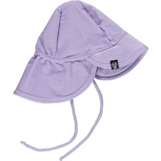 👉 Zonnehoedje lavendel lila meisjes baby's UV Zomerhoedje - Baby Lavender Ribbed 7436908990946