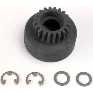 👉 Clutch bell, (20-tooth)/ 5x8x0.5mm fiber washer (2)/ 5mm e-clip (requires #4611-ball bearings, 5x11x4mm (2)