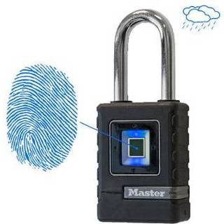 👉 Hangslot aluminium MasterLock biometrisch 4901EURDLHCC 7432255726740