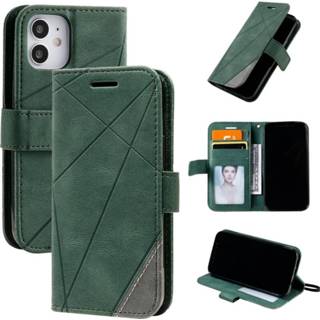 👉 Portemonnee groen leer IPhone SE 2022 Hoesje Bookcase - Book Case Wallet Flip Cover Apple 8720629858708