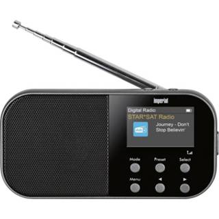 👉 Antraciet Imperial DABMAN 15 Zakradio DAB+, VHF (FM) AUX, FM Toetsvergrendeling, Wekfunctie, Herlaadbaar 4024035125008