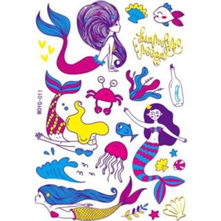 👉 Tattoo active 10 stks Cartoon Fluorescente Gloeiende Bloemarm Sticker (Woyg-011)
