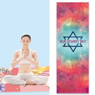 👉 Yoga handdoek antislip silicone small active Home Draagbare Deken, Kleur: Sky +