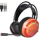 👉 Oortelefoon oranje active Pantsan PSH-100 USB bekabeld gaming headset met microfoon, kleur: 3,5 mm