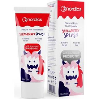 👉 Tand pasta kinderen Nordics Tandpasta Kids Probiotic Strawberry Splash (50 ml) 3800500324258