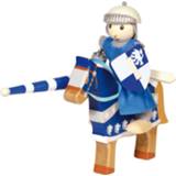 👉 Buigpoppetje houten hout blauw Goki Buigpopje Ridder Lancelod 11cm 4013594517355