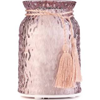 👉 Aroma diffuser glas roze en Luchtbevochtiger - Tassel Edition