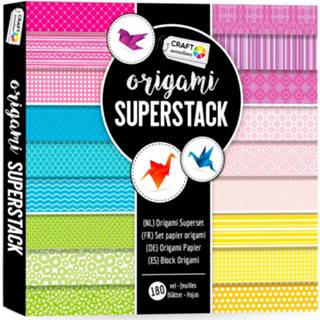 👉 Multikleur Origami Knustselpapier 180 Sheets - 15 X Cm 8720039385764