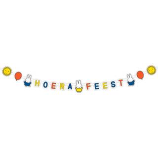 👉 Banner multikleur Letter 'Hoera Feest' Nijntje - 2.2 Meter 8711319363077