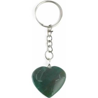 Sleutel hanger jade Edelsteen Sleutelhanger Hart (25 mm) 7421125990091