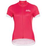 👉 Fiets shirt XL vrouwen rood roze Odlo - Women's Stand-Up Collar S/S Full Zip Essential Fietsshirt maat XL, roze/rood 7613361940347