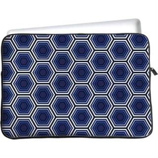 👉 Shirt blauwe multi-color steekhoesje Hexagons Samsung Galaxy Tab A8 Sleeve - 8720684211418