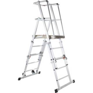 👉 Aluminium ZARGES 41326 Platformladder Verrijdbaar, Opklapbaar 35 kg 4003866413263