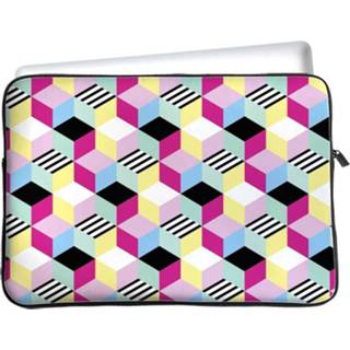 👉 Shirt multi-color steekhoesje Samsung Galaxy Tab A8 Sleeve - 80s Geometric 8720684211388