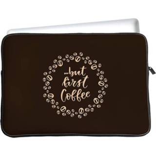 👉 Shirt multi-color steekhoesje But first Coffee Samsung Galaxy Tab A8 Sleeve - 8720684211319