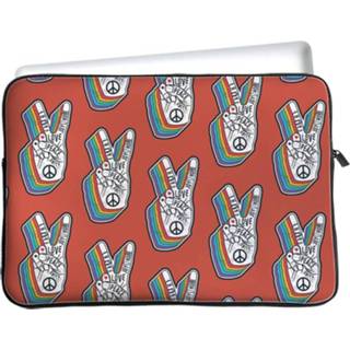 Shirt multi-color steekhoesje love Samsung Galaxy Tab A8 Sleeve - & Peace 8720684211234