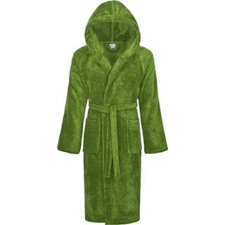 👉 Badjas groen unisex met capuchon - grote maten