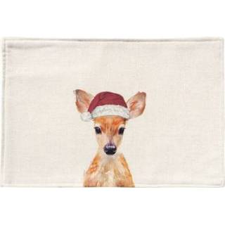 👉 Katoenlinnen active Katoenen linnen Kerst Cartoon Animal Placemat Eettafel Potholder, Specificatie: Dubbellaag + Antislippunt (hert)