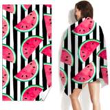 👉 Handdoek active Dubbelzijdig Velvet Sneldrogend Strandhanddoek Gedrukt Microfiber Strand Zwemmen Handdoek, Grootte: 160 x 80cm (Gepassioneerde Watermeloen)