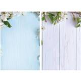 👉 Bord blauw wit active 2 stuks 3D-stereoscopische dubbelzijdige fotografie achtergrond (bloem wit)