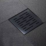 👉 Doucheput zwart Wiesbaden met flens en zijuitlaat 15x15 cm mat 8720365812590