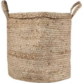 👉 Opbergmand Zusss jute met hengsels 38x33cm naturel 8720574283808