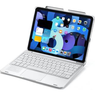 👉 Bluetooth toetsenbord zilver active Case2go - hoes geschikt voor iPad Air 10.9 (2022) met Touchpad 8719793172802