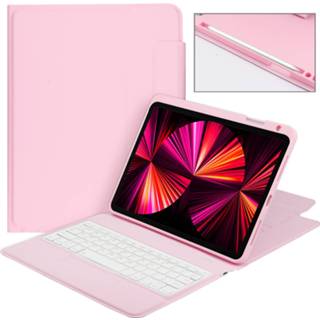 Bluetooth keyboard roze active Case2go - Hoes geschikt voor Apple iPad Pro 11 (2021/2020/2018) QWERTY Tablet Wake/Sleep functie 8719793159148